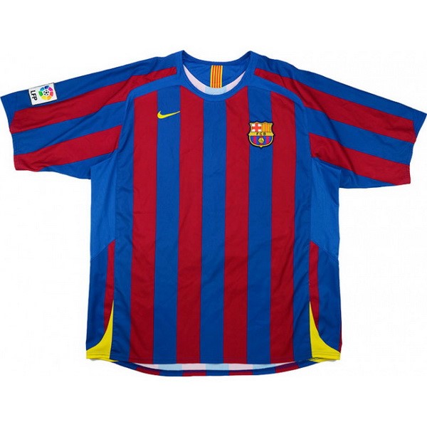 Tailandia Camiseta Barcelona Primera equipo Retro 2005 2006 Azul Rojo